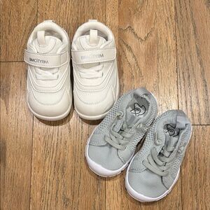 Kids Sneakers - White and Gray